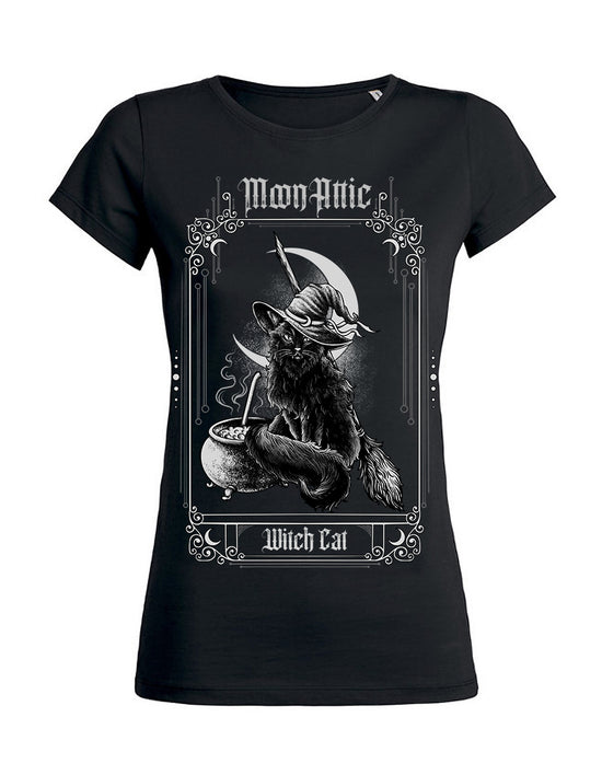 T-shirt femme wants Moon Attic Witch Cat