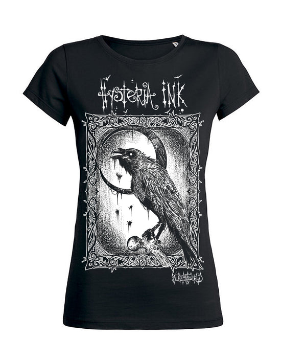 T-shirt femme Wants Hysteria Ink X Blitz'Art Le Corbeau Lune