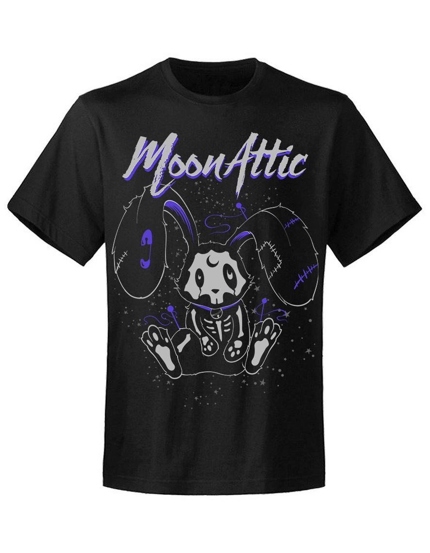 T-shirt unisexe Moon Attic Skelly Big eared rabbit Attic