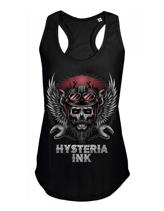 Debardeur femme Hysteria Ink Skull Biker 1