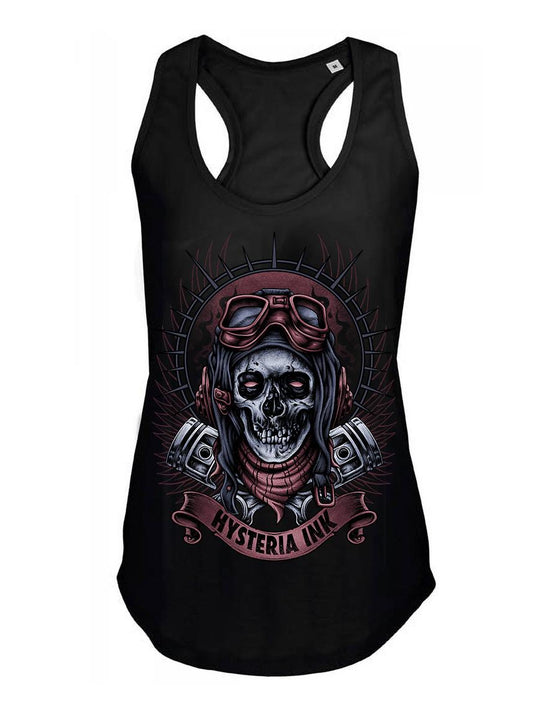 Debardeur femme Hysteria Ink Skull Biker 3