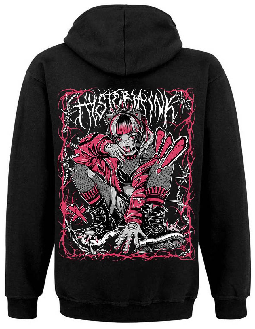 Sweat zip unisexe Hysteria Ink Spiky Girl
