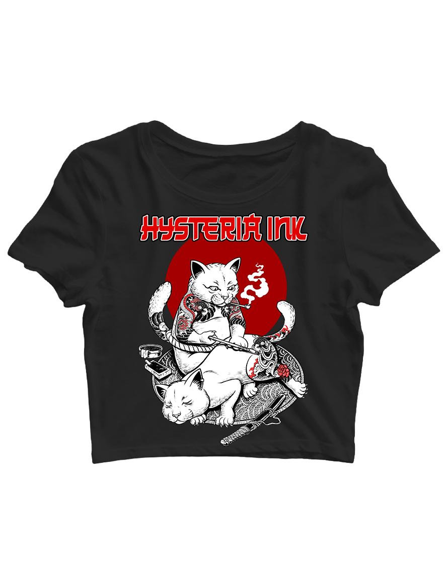 Crop Top Hysteria Ink Cats Tattoo
