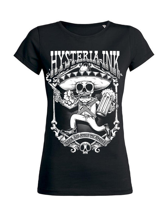 T-shirt femme Hysteria Ink Skull mexican