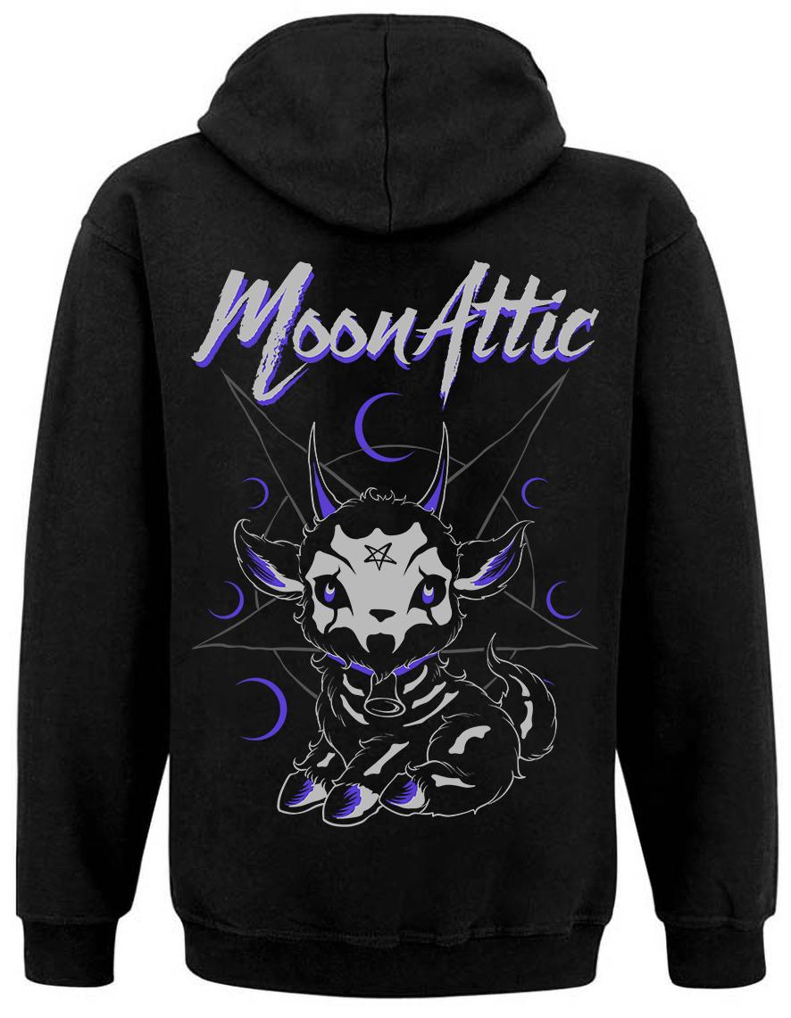 Sweat zip unisexe Moon Attic Skelly Goat Attic