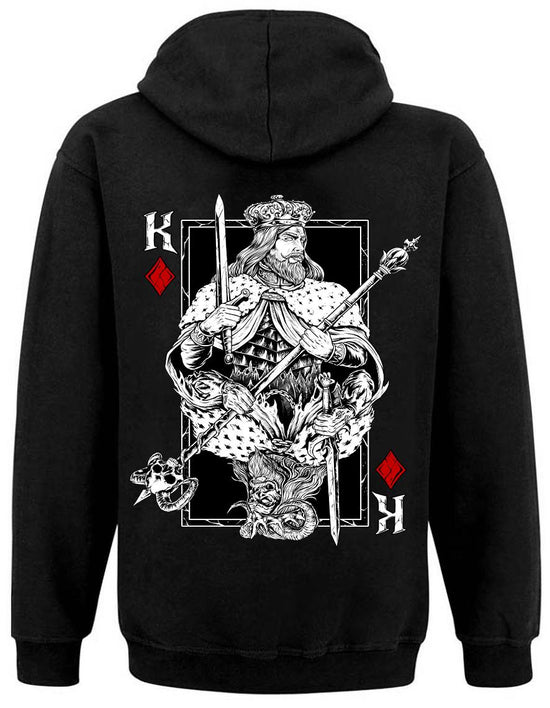 Sweat Zip unisexe Hysteria Ink King of Cards Carreau Ink