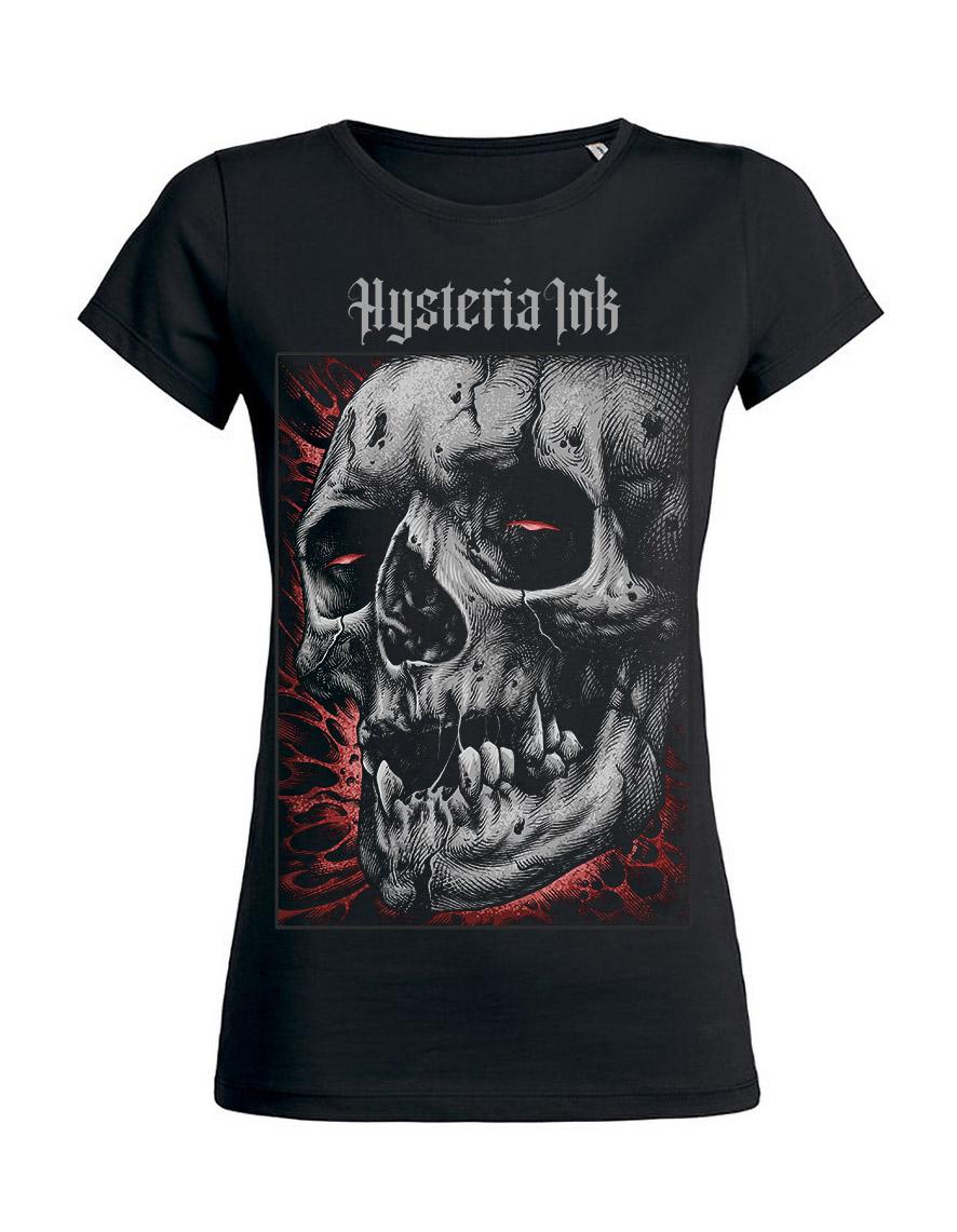 T-shirt femme Hysteria Ink Skull Head Ink