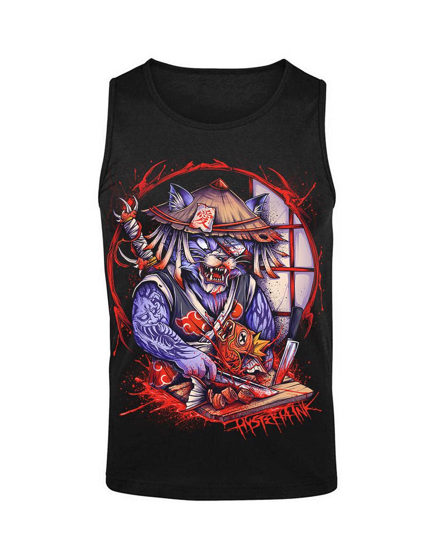 Debardeur homme Hysteria Ink Samurai Cat's Ink