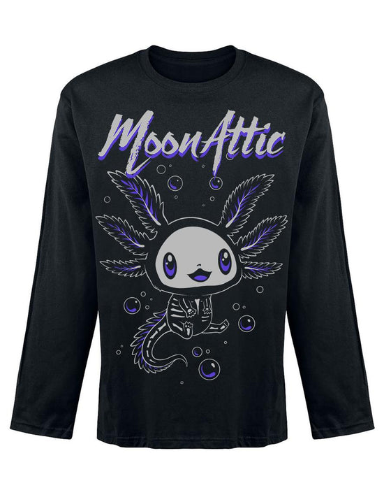 T-shirt unisexe manches longues Moon Attic Skelly Axolotl Attic