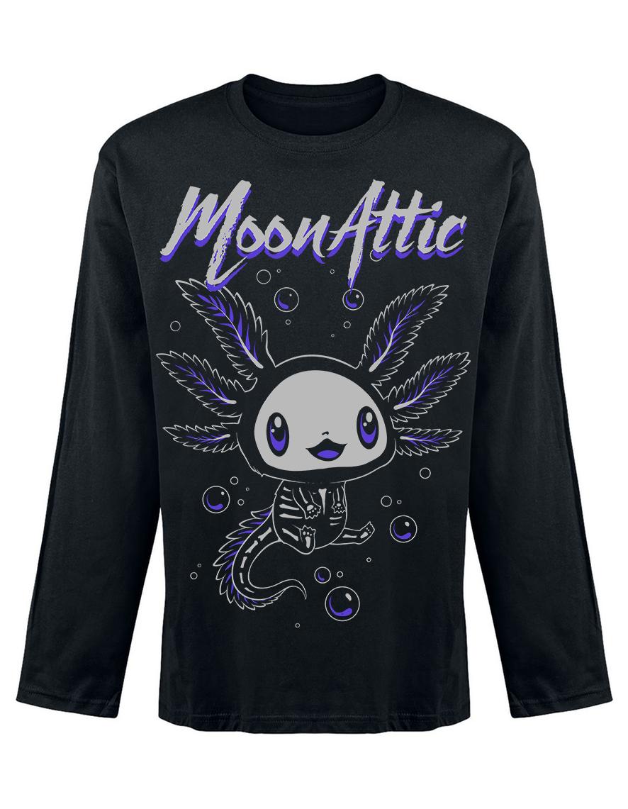 T-shirt unisexe manches longues Moon Attic Skelly Axolotl Attic