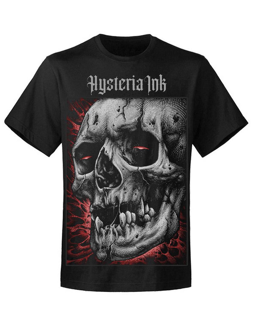 T-shirt unisexe Hysteria Ink Skull Head Ink