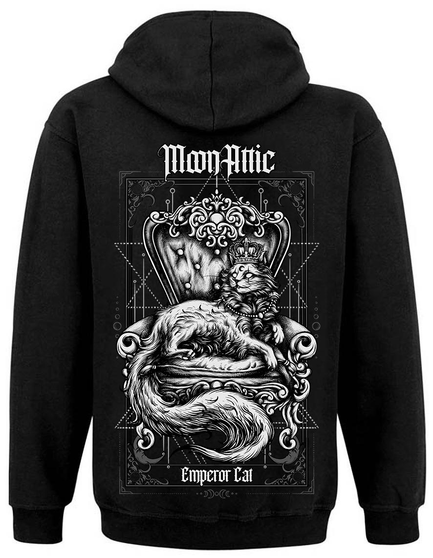 sweat zip unisexe Moon Attic Cat Emperor