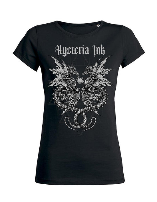 T-shirt femme Wants Hysteria Ink The Twins Dragons