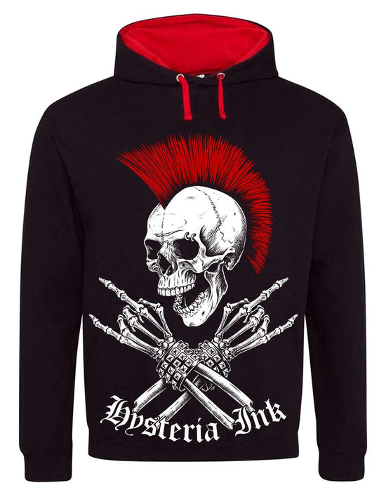 Sweat Capuche FH002 Hysteria Ink Hysteria Ink Metal Skull Red