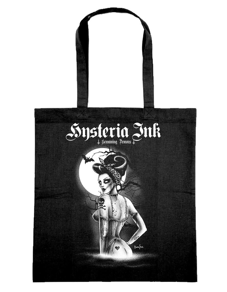 Tote bag Hysteria Ink Screaming Demons Moon