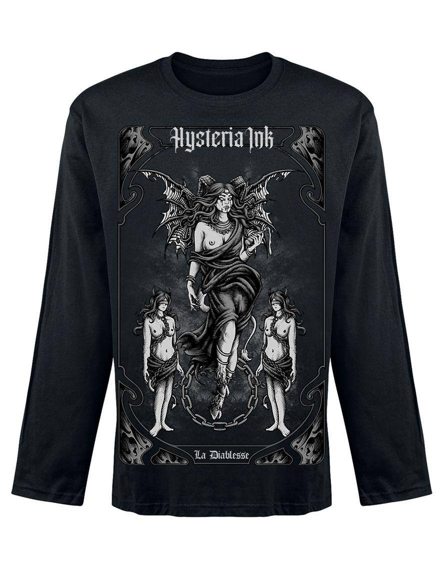 T-shirt unisexe manches longues Hysteria Ink La Diablesse