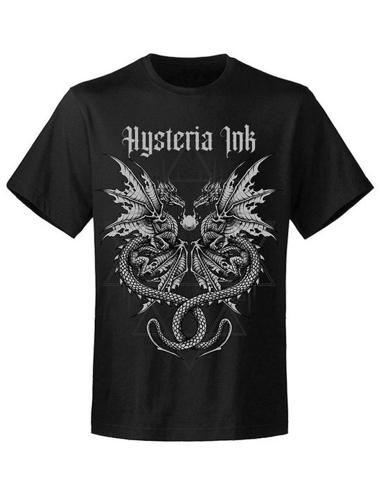 T-shirt unisexe Hysteria Ink The Twins Dragons