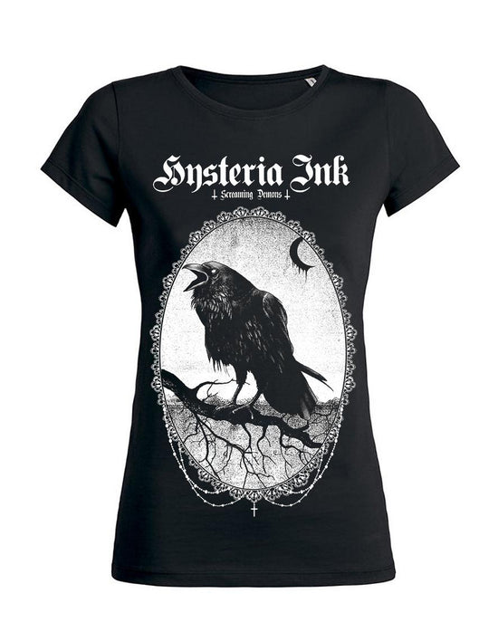 T-shirt femme Hysteria Ink Black crow