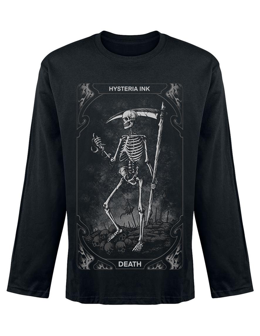 T-shirt unisexe manches longues Hysteria Ink Tarot Death Ink