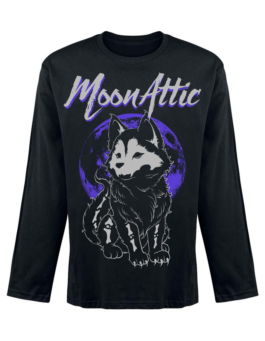 T-shirt unisexe manches longues Moon Attic Skelly Wolf Attic