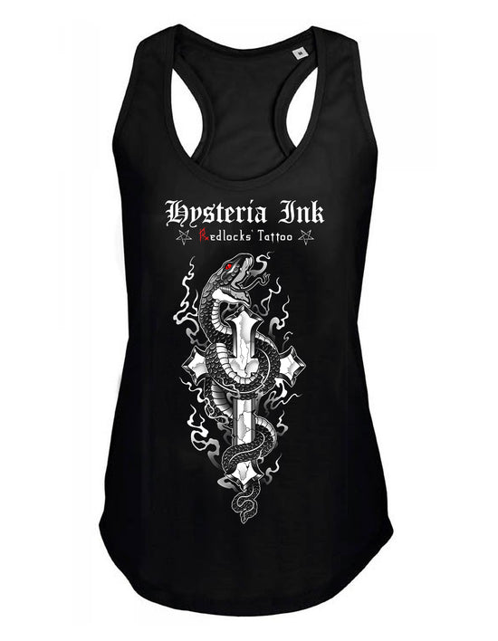 Debardeur femme Justin Hysteria Ink  X Redlocks' Tattoo Snake Cross Ink