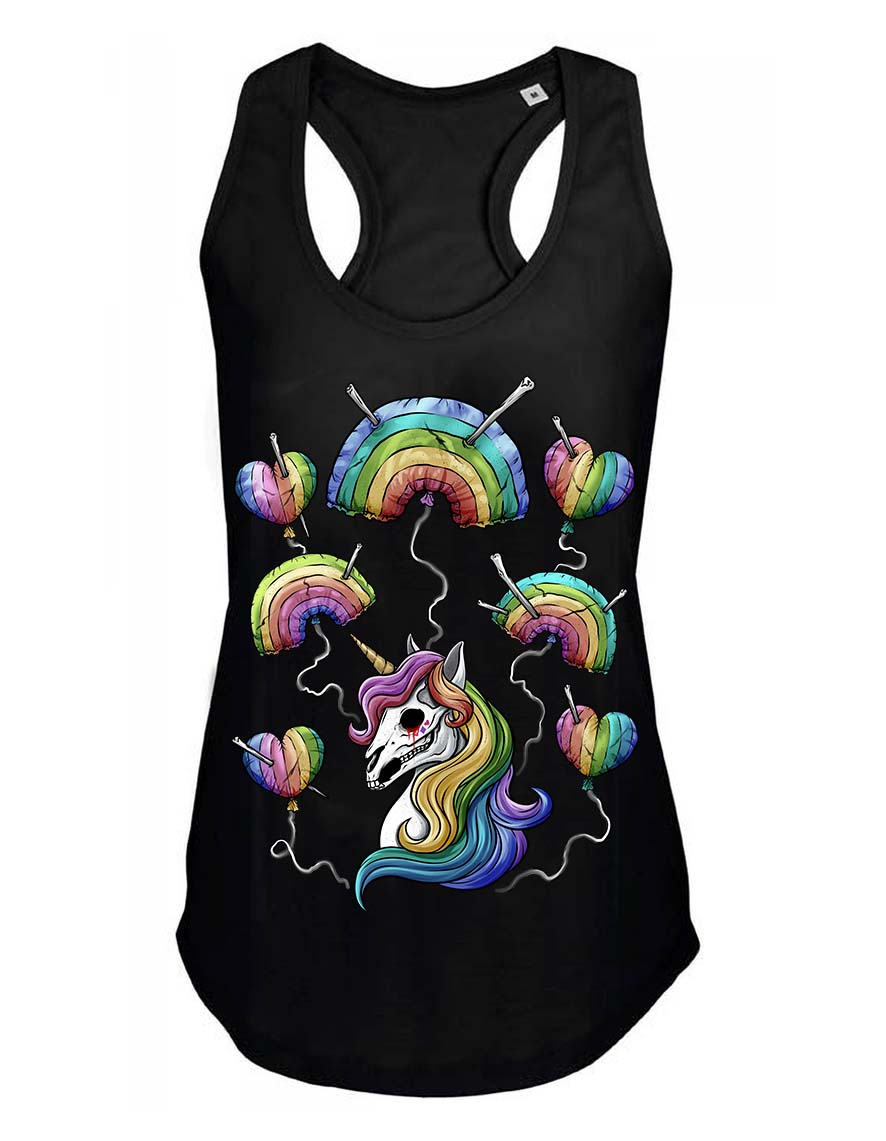 Debardeur femme Justin Tattoo Cult  Licorne Cult