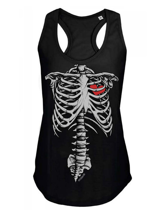 Debardeur femme Justin Hysteria Ink  Skeleton Ink