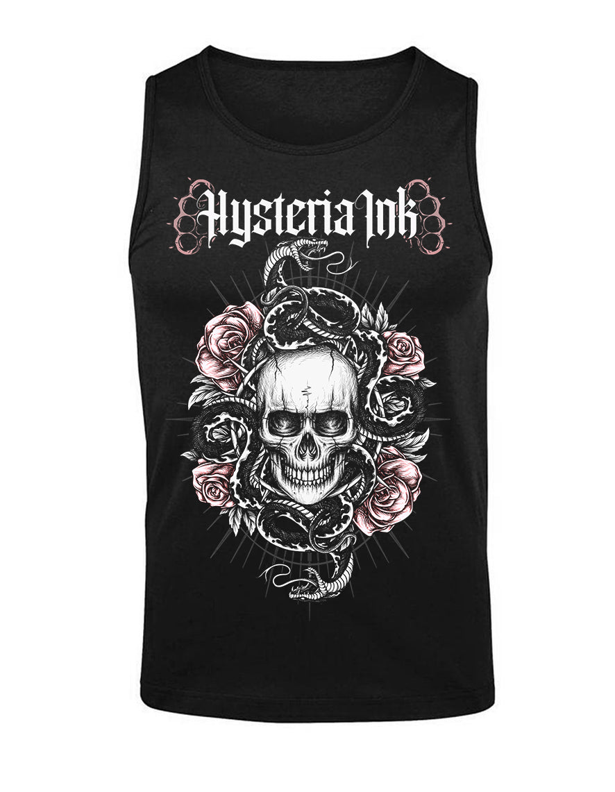 Debardeur homme Justin Hysteria Ink Skull And Roses Ink