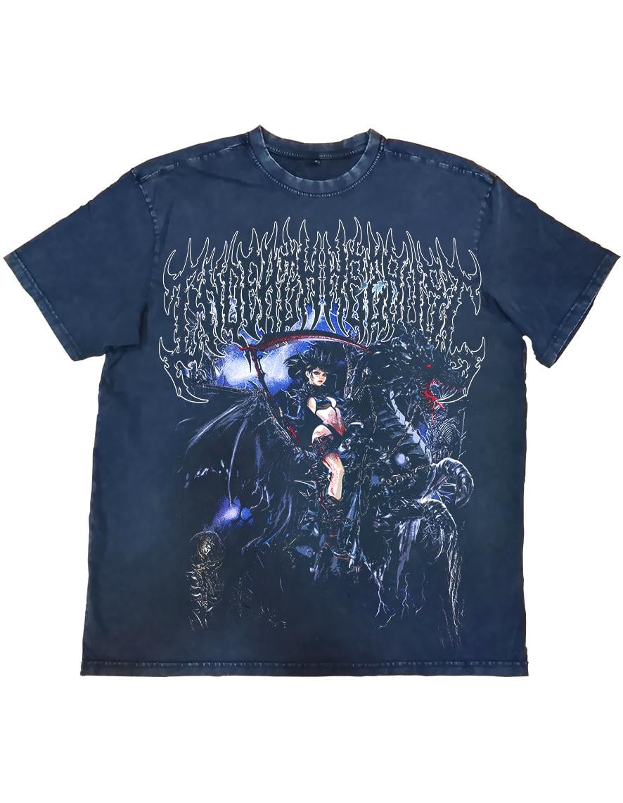 T-shirt Oversize Unisexe Anthracite InDeathWeTrust Apocalypse