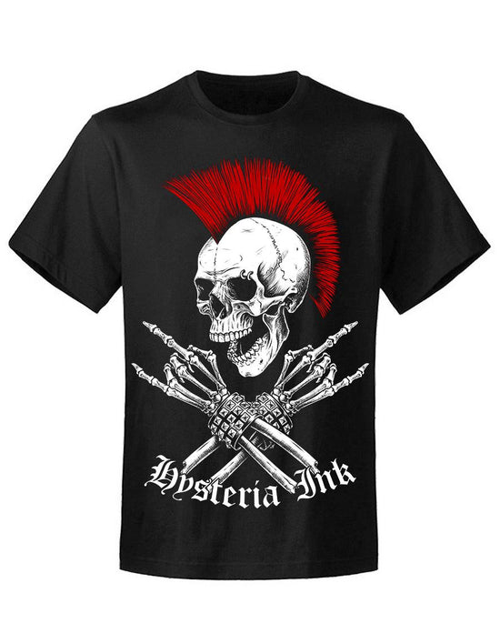 T-shirt unisexe Hysteria Ink Metal Skull Red