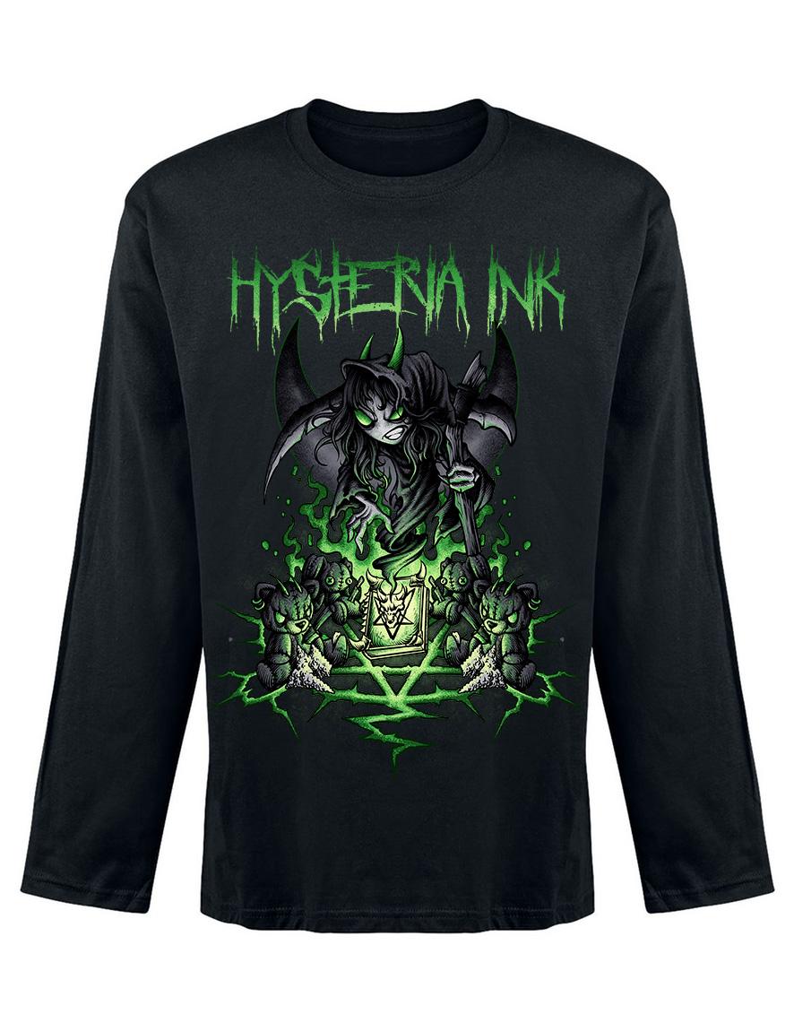 T-shirt unisexe manches longues Hysteria Ink Death Ink green
