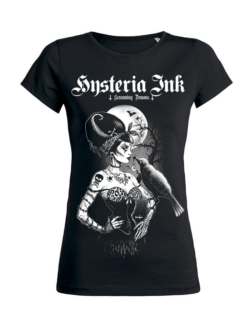 T-shirt Femme Hysteria Ink Screaming Demons Raven