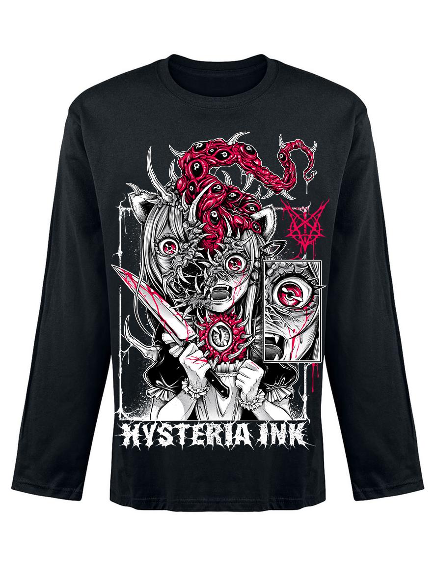 T-shirt unisexe manches longues Hysteria Ink Maya horror Ink