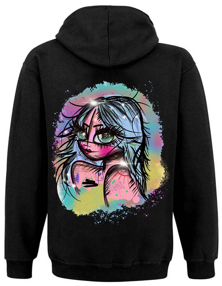Sweat zip unisexe Hysteria Ink X Raphaelle Emery Forte et libre