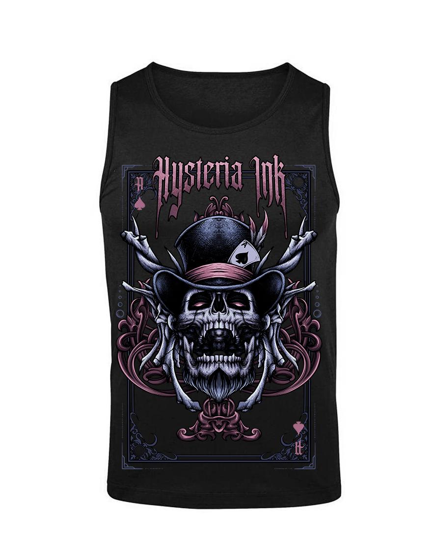 Debardeur homme Hysteria Ink Old shool Skull As de Pique