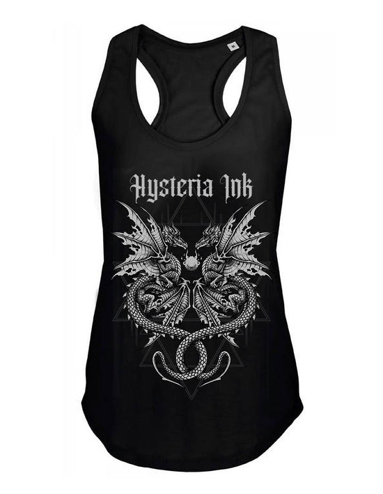 Debardeur femme justin Hysteria Ink The Twins Dragons