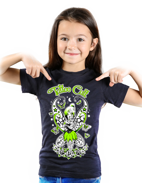 T-shirt enfant Tattoo Cult  "Clochette Green" Cult