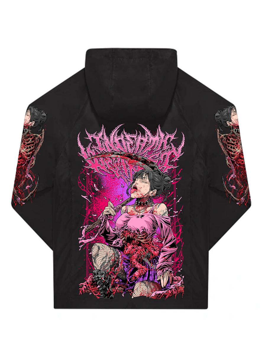 Coupe Vent InDeathWeTrust Bloody Pink