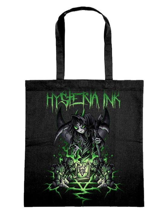 tote bag Hysteria Ink Miss Ink Death Ink green