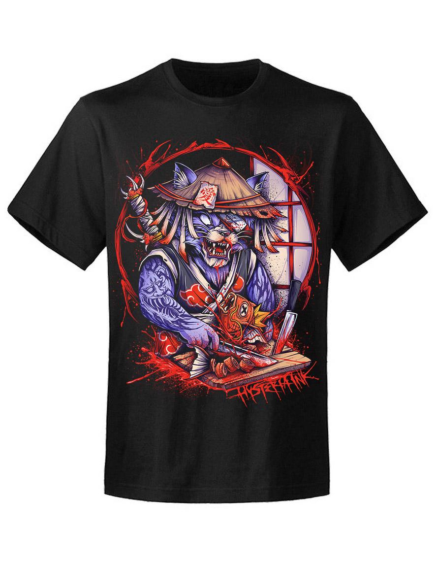 T-shirt unisexe Hysteria Ink Samurai Cat's Ink