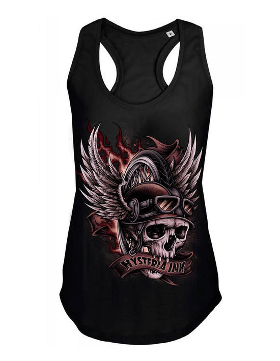 Debardeur femme Hysteria Ink Skull Biker 2