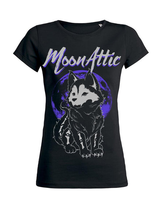 Moon Attic Skelly Wolf Attic Damen-T-Shirt