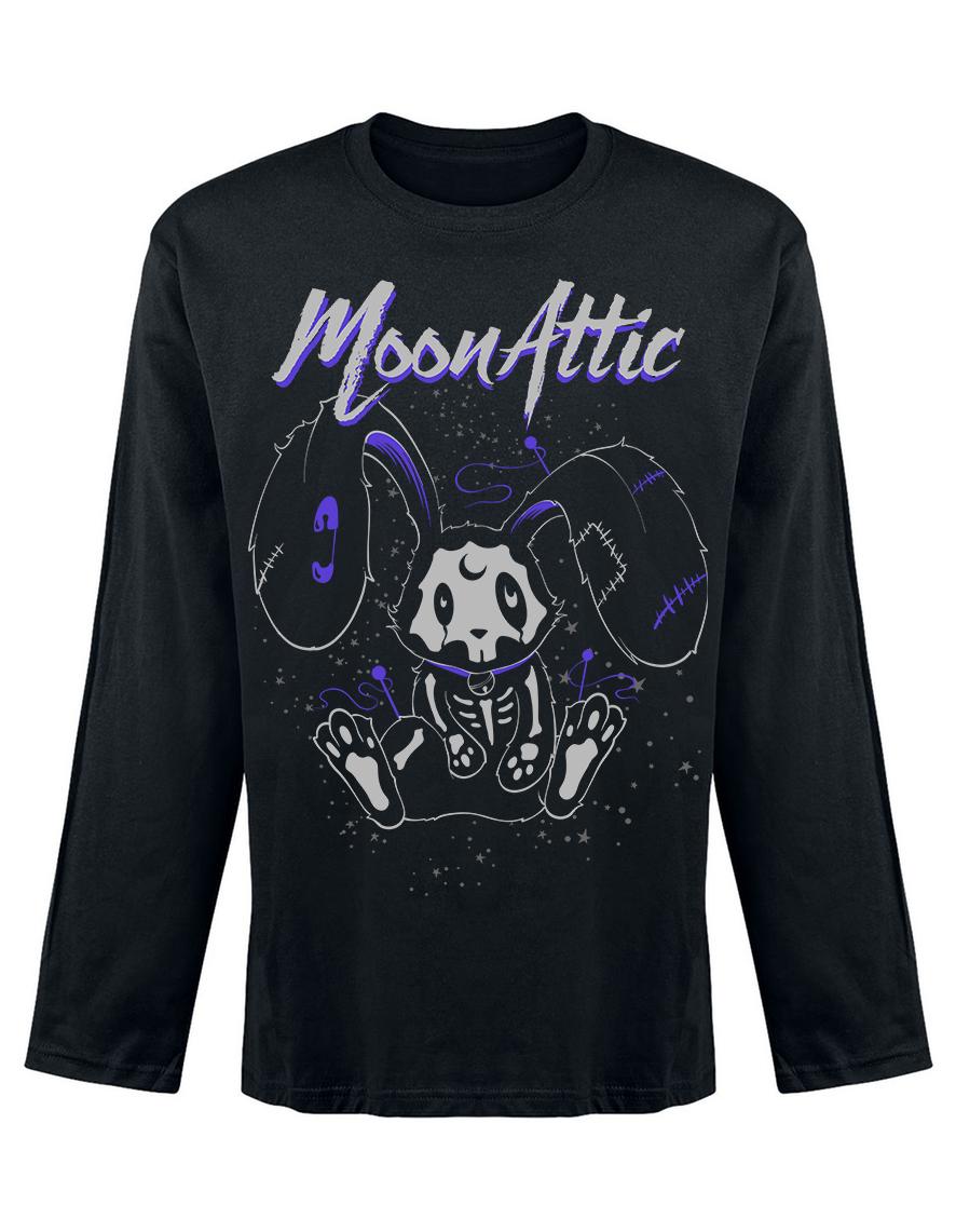 T-shirt unisexe manches longues Moon Attic Skelly Big eared rabbit Attic