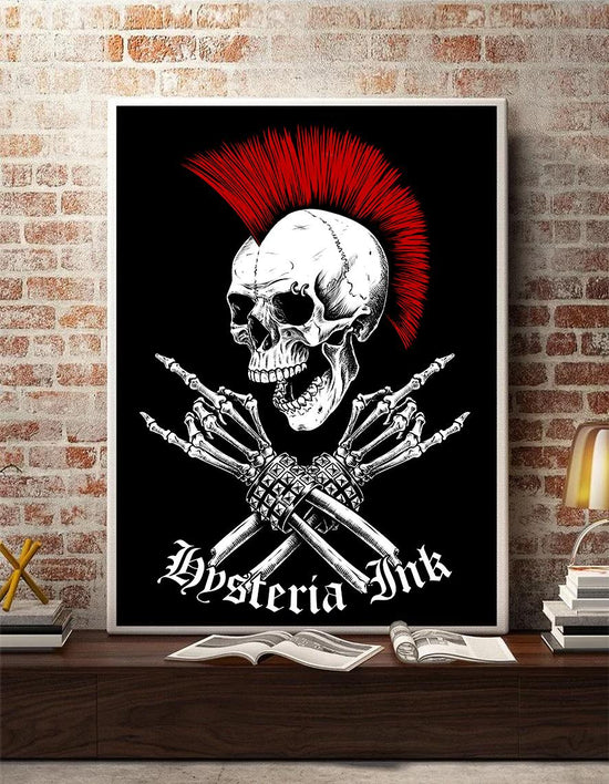 Poster Hysteria Ink Metal Skull Red