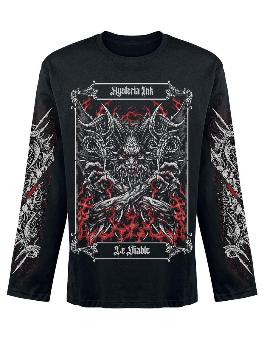 T-shirt unisexe manches longues Hysteria Ink Le Diable Ink