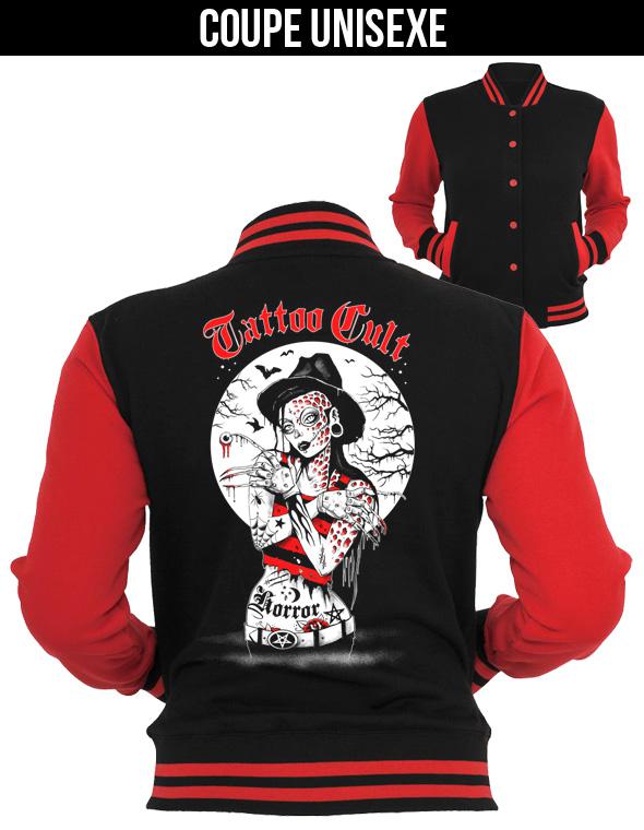 Veste Teddy Unisex Tattoo Cult Miss Horror Cult