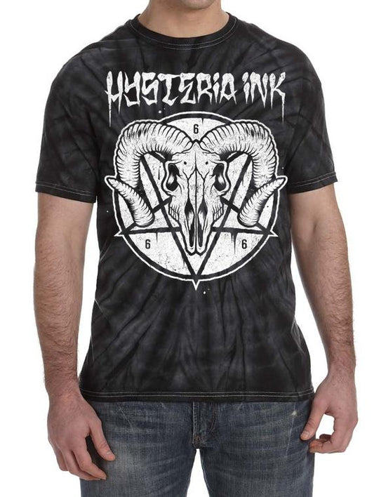 T-shirt unisex Hysteria Ink Tye Die 666Goat Ink