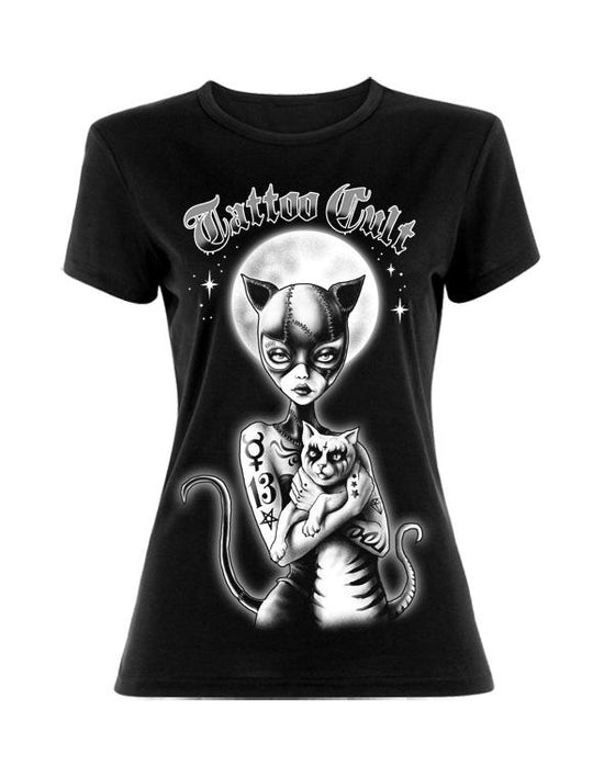 T-shirt Skinny Tattoo Cult Miss Cat Cult