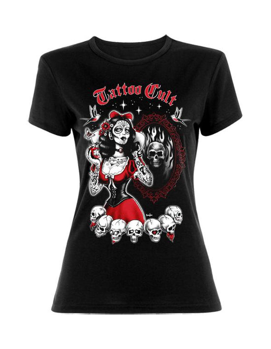 T-shirt Skinny Tattoo Cult Snow White Cult red