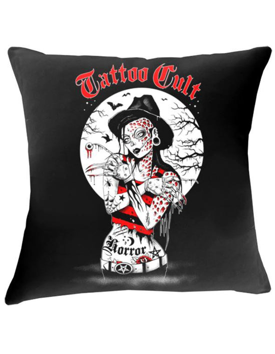 Housse de coussin 43x43 Tattoo Cult Miss Horror Cult